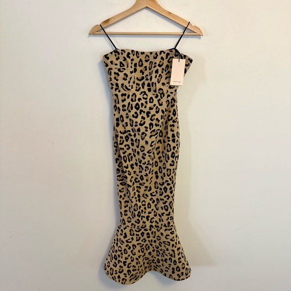 NWT Cinq A Sept Luna Leopard Print Hourglass Dress Size 2 - Picture 3 of 7